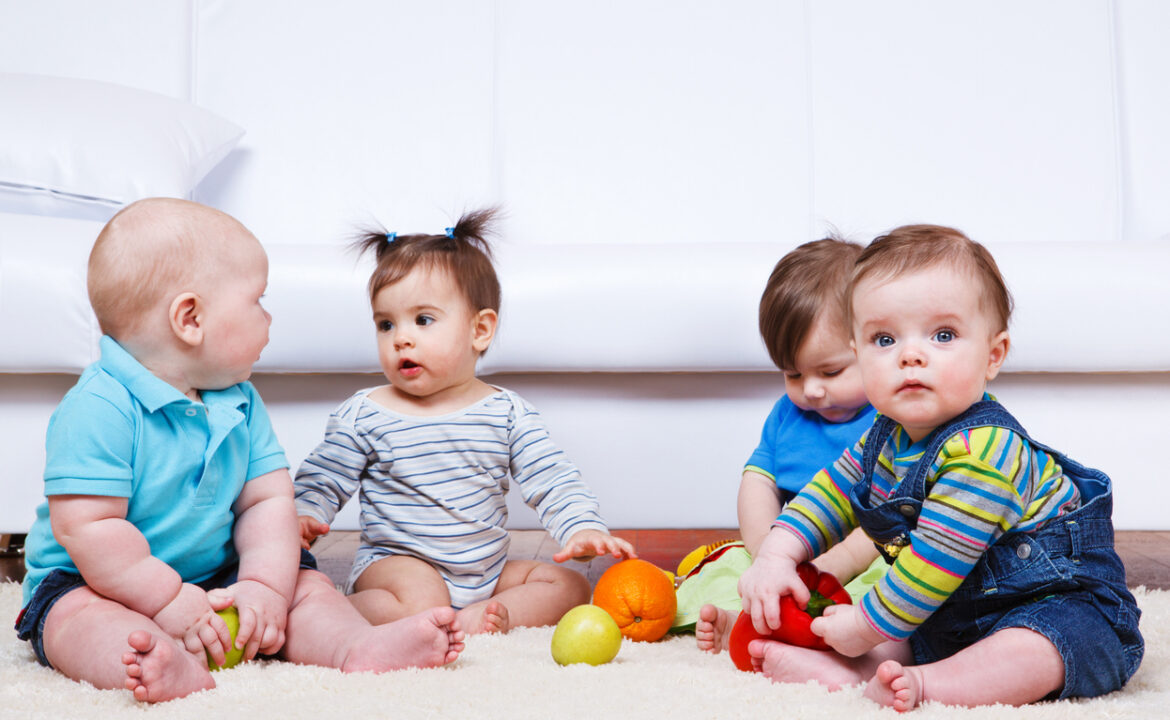 Four babies group